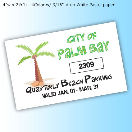 Printed Insert - Custom - 4"w x 2½"h - 4Color w/ 3/16" # on White Pastel paper Printed Insert - Custom - 4"w x 2½"h - 4Color w/ 3/16" # on White Pastel paper