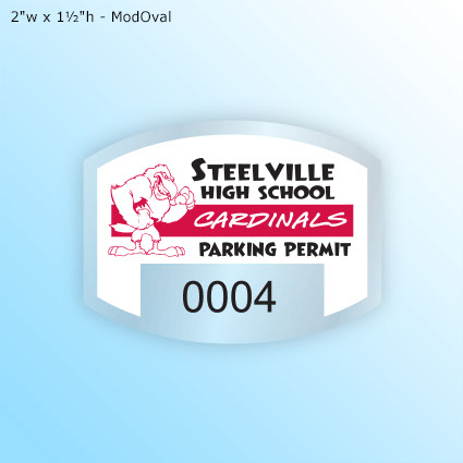 CurvKut Decals - Face Mount - 2"w x 1½"h - ModOval CurvKut Decals - Face Mount - 2"w x 1½"h - ModOval