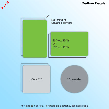 EconoQuick Decals - Medium sizes 2 of 2 EconoQuick Decals - Medium sizes 2 of 2