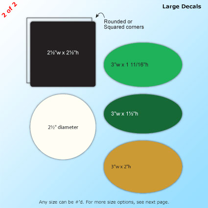 EconoQuick Decals - Large sizes 2 of 2 EconoQuick Decals - Large sizes 2 of 2