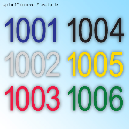 EconoQuick Decals - up to 1" colored # available EconoQuick Decals - up to 1" colored # available