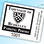 Square 2x2 w/Tab Decal - White vinyl - back adhesive and # Square 2x2 w/Tab Decal - White vinyl - back adhesive and #