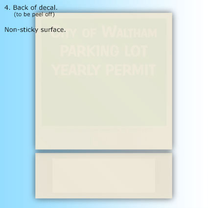 Write-On Decal - 4. Back of decal. Write-On Decal - 4. Back of decal.