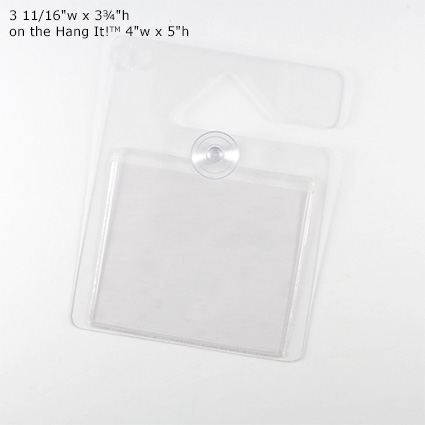 Adhesive Pockets - 3 11/16"w x 3¾"h on the Hang It! (TM) 4"w x 5"h Adhesive Pockets - 3 11/16"w x 3¾"h on the Hang It! (TM) 4"w x 5"h