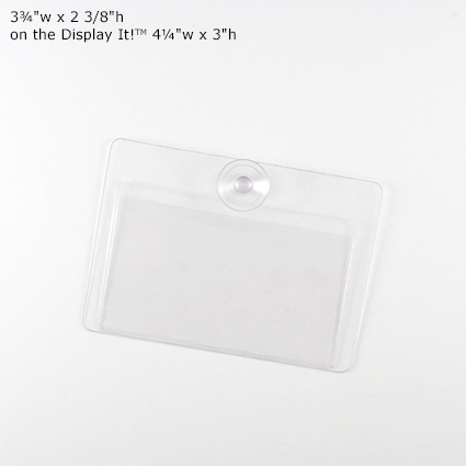 Adhesive Pockets - 3¾"w x 2 3/8"h on the Display It! (TM) 4¼"w x 3"h Adhesive Pockets - 3¾"w x 2 3/8"h on the Display It! (TM) 4¼"w x 3"h