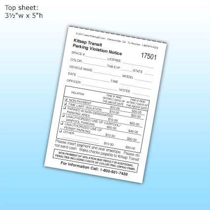 Carbon Tickets - White top sheet 3½"w x 5"h Carbon Tickets - White top sheet 3½"w x 5"h