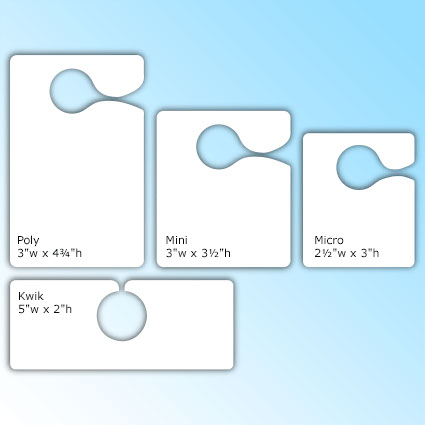 Hefty Hang Tags - White plastic material Hefty Hang Tags - White plastic material