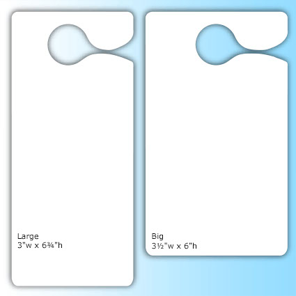 Hefty XL Hang Tags - White plastic material Hefty XL Hang Tags - White plastic material