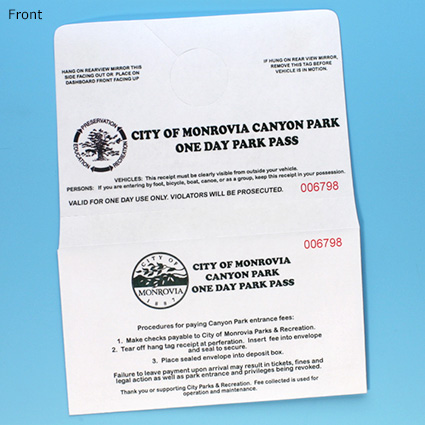 Pay Envelope w/ Hang Tag Receipt - front Pay Envelope w/ Hang Tag Receipt - front