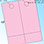 RediPerf Tags - 2 up. Sheet - 8½"w x 11"h. Color - Pink. Tag - 4¼"w x 11"h w/two 2" stubs. Pack of 50, 100, & 250.
