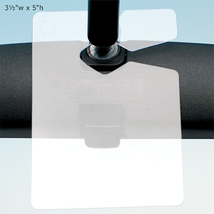 RVM Hang Tag (TM) 3½"w x 5"h on rear view mirror RVM Hang Tag (TM) 3½"w x 5"h on rear view mirror