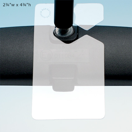 RVM Hang Tag (TM) 2¾"w x 4¾"h on rear view mirror RVM Hang Tag (TM) 2¾"w x 4¾"h on rear view mirror
